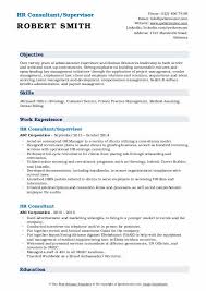 Learn more about personnel management and how it works. Hr Consultant Resume Samples Qwikresume