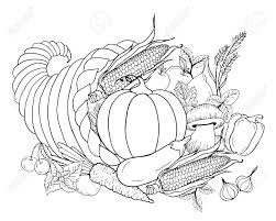 Become an art club member learn more about the art supplies we love to use learn more about us subscribe to our channel here you can also find us on: Thanksgiving Cornucopia With Vegetables Horn Of Plenty Black Royalty Free Cliparts Vectors And Stock Illustration Image 69135536