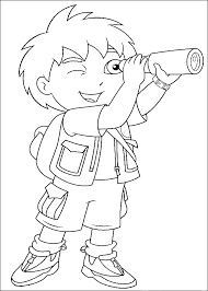 Go Diego Go Telescoped Coloring Pages For Kids Evq Printable Go Diego Go Coloring Pages For Kids Imagens Infantis Dora A Aventureira Desenhos Para Colorir