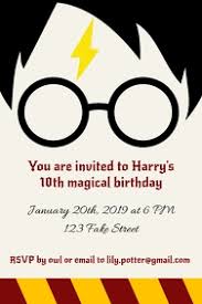 Use this free printable template to create your own harry potter party invitations. Template Harry Potter Birthday Vorlage Postermywall