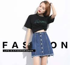 56604 High Waist Skirt Daily Outfit Korean Style Fashion Cod Jinfeng Jeans Lazada Ph
