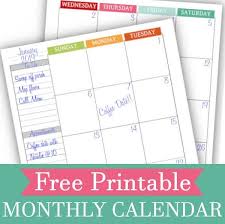 Monthly Calendar Home Managemnet Binder Free Printable Calendar Home Monthly Calendar Free Printable Calendar Monthly