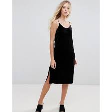 B Young Velvet Slip Dress 42 Liked On Polyvore Featuring Dresses Black Velvet Cami Dress Scoop Neck Dres Slip Dress Velvet Slip Dress Velvet Cami Dress