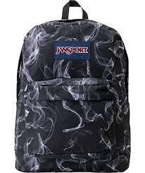 Jansport black and white backpack. Jansport Superbreak Black White Smoke Screen Backpack Zumiez