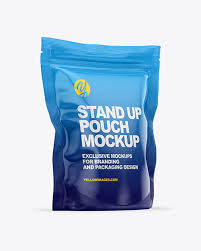 Download Glossy Stand Up Pouch Bag Mockup In Pouch Mockups On Yellow Images Object Mockups Yellowimages Mockups