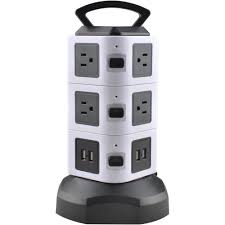 Online shopping for surge protectors and power strips from amazon.com. Tessan Tower Power Strip Surge Protector 10 Outlets Ts Jw803