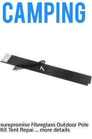 Surepromise Fibreglass Outdoor Pole Kit Tent Repair Pole Replacement Awning Repair Dia 11mm Tent Tent Stakes Tent Camping