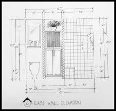 Sketch Elevation Bathroom East Wall Bathroom Elevation Bathroom Drawing Bathroom Layout Plans Bathroom Plans