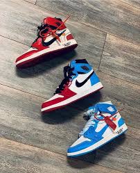 Jordan 1 Retro High Off White University Blue In 2020 Air Jordans Jordan Fashions Air Jordan Sneakers