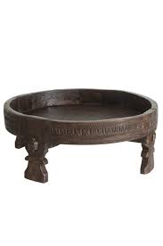 Stone coffee table will be perfectly match to your art deco or modern style interior. Antique Wood Chakki Table Biancalorenne Co Nz