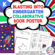 Throwing a space themed birthday party? Back To School Door Decoration Collaborative Poster Space Themed For K