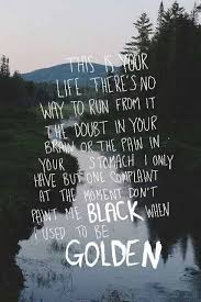 Don T Paint Me Black When I Used To Be Golden Google Search Pop Punk Lyrics Love Songs Lyrics Band Quotes