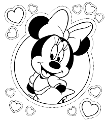 Minnie and mickey mouse are dancing. Minnie Mouse Coloring Pages Z31