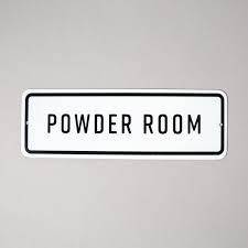 Powder Room Sign Powder Room Signs Powder Room Rustic Shower Curtains
