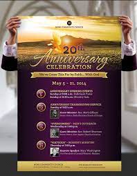 Download this church event flyer psd template for free in order to create original custom church event flyer design. Church Anniversary Flyer And Poster Template On Behance