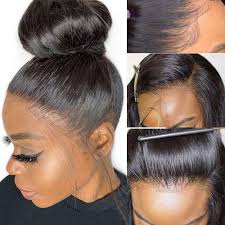 About 75% of these are human hair wigs, 0% are synthetic hair extension, and 3% are human hair extension. Amazon Com Lace Front Wigs Human Hair Pre Plucked Malaysian Straight Lace Frontal Wig With Baby Hair 9a Natural Hair Wigs For Black Women 16 Inch Beauty