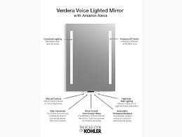 Most items ship in one business day. K 99571 Vlan Na Verdera Voice Lighted Mirror With Amazon Alexa Kohler