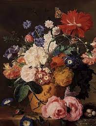 Flowers in a glass vase ambrosius bosschaert the elder. Blumen In Einer Terrakotta Vase 1744 Tafel Paar Zu 632120