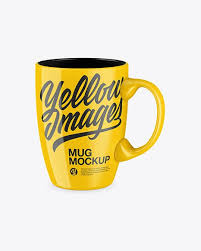 Enjoy sweet coffee with online mug mockup generator templates. Glossy Mug Mockup Half Side View High Angle Shot In Object Mockups On Yellow Images Object Mockups Mockup Free Psd Free Psd Mockups Templates Psd Mockup Template