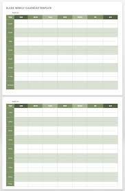 Stay focused and prepared with the help of the editable and printable template that is available blank weekly schedule template. 15 Free Weekly Calendar Templates Smartsheet