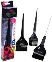 Framar Color Me Fab Variety Color Brush Set 3 Pack Black Brunette Hair Color Brush Brush Set Hair Color
