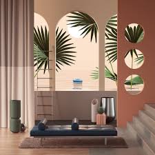 Sunset Interiordesign Design Set Setdesign Architecture Apartment Interior Sunset Sun Summer Palmtre Colorful Interiors Design Interior Architecture