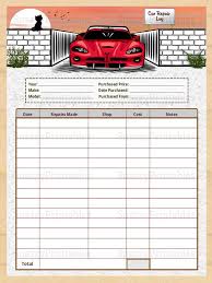 Editable Car Repair Log Printable Vehicle Maintenance Etsy Auto Repair Vehicle Maintenance Log Repair