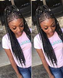 Pin By Xyniya Atchison On Black Natural Hair Network African Hair Braiding Styles Hairdo For Long Hair African Braids Hairstyles