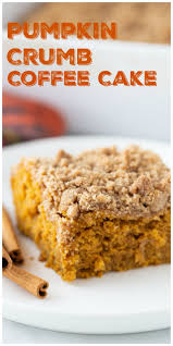 This Pumpkin Coffee Cake Recipe Tastes Like Fall A Cozy And Generous Mix Of Spices Cinnamon Ginger And Nutmeg In 2020 Coffee Cake Crumb Coffee Cakes Delish Cakes