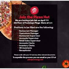 Pizza Hut Guyana Pizza Hut Hut Job Website