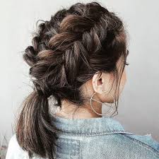 The 44 Best Quick And Easy Short Hairstyles And Haircuts For Women French Braid Short Hair Elegant Ponytail Braids For Short Hair