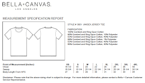 12 Conclusive Bella And Canvas Size Chart