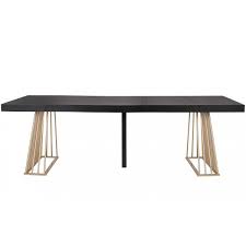 Marbre et bois • couleur : Table Extensible Bois Noir Extenso 3 Suisses
