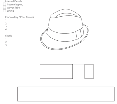Fedora Hat The Sauce Suppliers Fashion Design Template Fedora Hat Woven Label