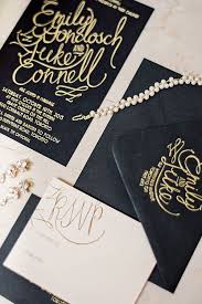 Great Gatsby Inspired Wedding In Toronto Canada Script Wedding Invitations Black Wedding Invitations Wedding Invitations