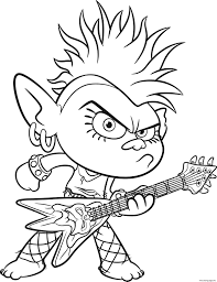 Maybe you would like to learn more about one of these? Trolls 2 Queen Barb Guitar Rock Coloring Pages Printable