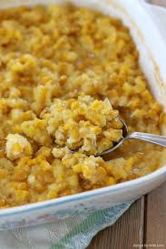 Enjoy this easy casserole dish during the fall months!<br /> from the blogger:<br /> &quot;with just 4 ingredients and about 4. Served Up With Love Corn Pudding