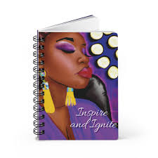 Spiral Journal, Black Art, African American Art, Notebook, Gift for Her,  Christmas, Birthday, Best Friend Gift, Teen, Office, College