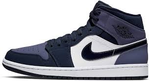 Like jordan himself, his eponymous footwear arrived with a bang, sharing its namesake's the air jordan collection curates only authentic sneakers. Amazon Com Jordan Nike Men S Air 1 Mid Obsidian Sanded Purple 554724 445 Basketball
