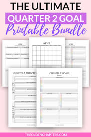 Quarter 2 Goal Printable Bundle Quarterly Goal Planner Etsy In 2020 Goals Planner Goals Printable Goal Setting Worksheet