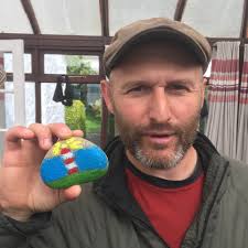 Mossend cottage with Goatfell mountain in the background., Isle of Arran.