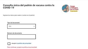 A través de dicho portal y con el documento de identidad, los ciudadanos podrán acceder a la información sobre. Pongo El Hombro App Para Conocer Cita De Vacunacion En Peru