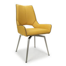Check spelling or type a new query. Retro Yellow With Grey Leather Match Dining Chairs Homegenies