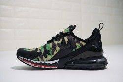 Bathing Ape X Nike Air Max 270 Army Green Camo Men S Running Shoes Nike Air Max Boys Running Shoes Mens Nike Air