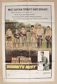 As was generally done for america movies around 1970 everyone speaks english, even the germans and italians speaking among themselves. Hornets Nest 1970 Original Movie Poster 1 Sh 27x41 Rock Hudson Sylva Koscina 475145617