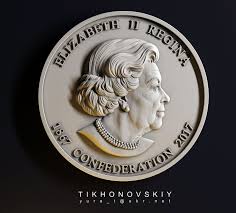 3d Model Of A Coin Model For Cnc Yura T Ukr Net Cnc Bas 3d Sculpture Zbrush 3dsmax Juvenile Portrait Painting Art Yura Coins Digital Sculpture