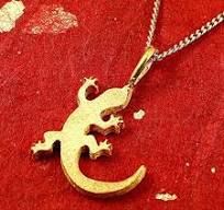 Amazon.co.jp: Kazariya Men's Solid Gold Gecko Gecko Gecko ...