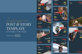 Free wedding facebook cover photo template (psd). Backpacker Travel Instagram Ads Post And Story Template In Social Media Templates On Yellow Images Creative Store