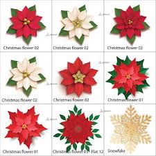 Christmas Paper Flowers Template Paper Poinsettia Flowers Etsy In 2020 Christmas Paper Christmas Flowers Poinsettia Flower