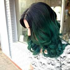 It has been carefully dyed to achieve the most beautiful and flattering colour. Gorgeous Black To Green Ombre Hair Hair Styles Green Hair Hair Color Dark